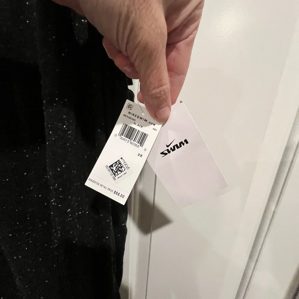 Nike Black Speckled Racerback Swim Coverup NWT - Picture 3 of 4